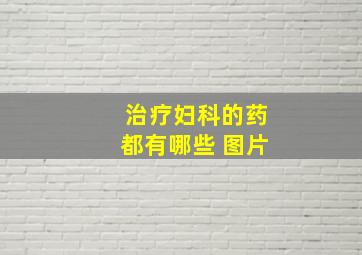 治疗妇科的药都有哪些 图片